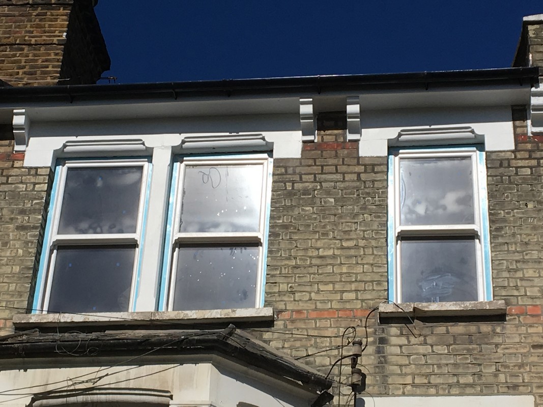 New uPVC sash windows fitted on Victorian terrace in  Bromley by Bow